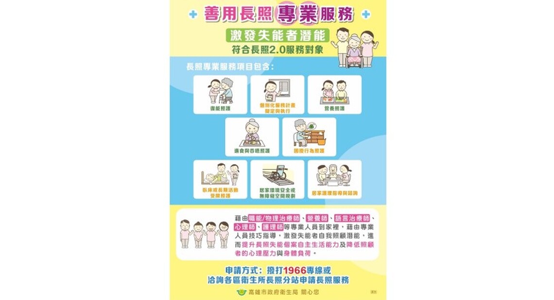 長照專業服務到宅幫您提升生活自理能力
