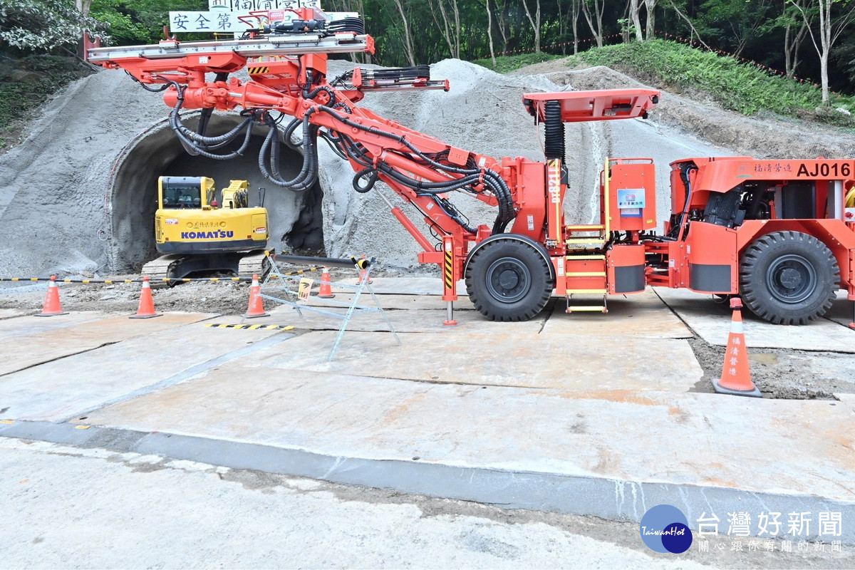 「石門水庫至新竹聯通管工程計畫-隧道銜接段工程施工」現場。