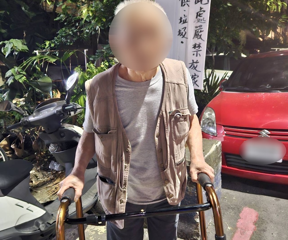 ▲圖說:賴姓阿伯半夜溜出門卻回不了家,熱心民眾協助報警 (圖/台中市政府提供)