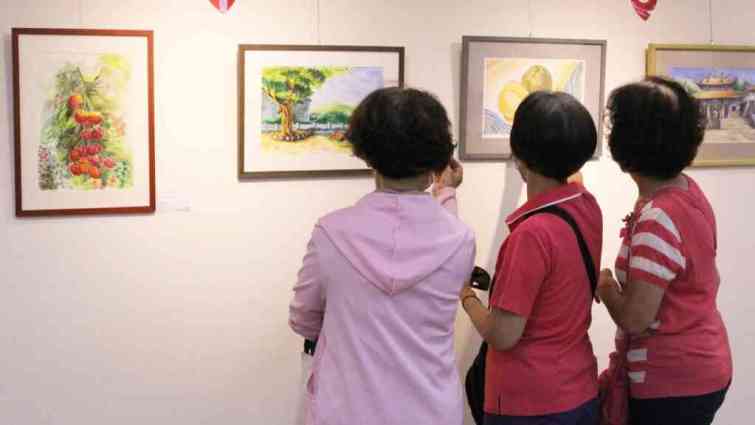 ▲此次展覽以員林著名地景與在地主要經濟產物，進行耗時兩年的觀察、寫生、創作。（員林市公所提供）
