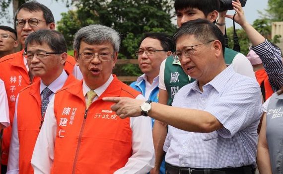 陳建仁湖口視察楊頭計畫　 楊文科請託銜接台68與各交流道之改善