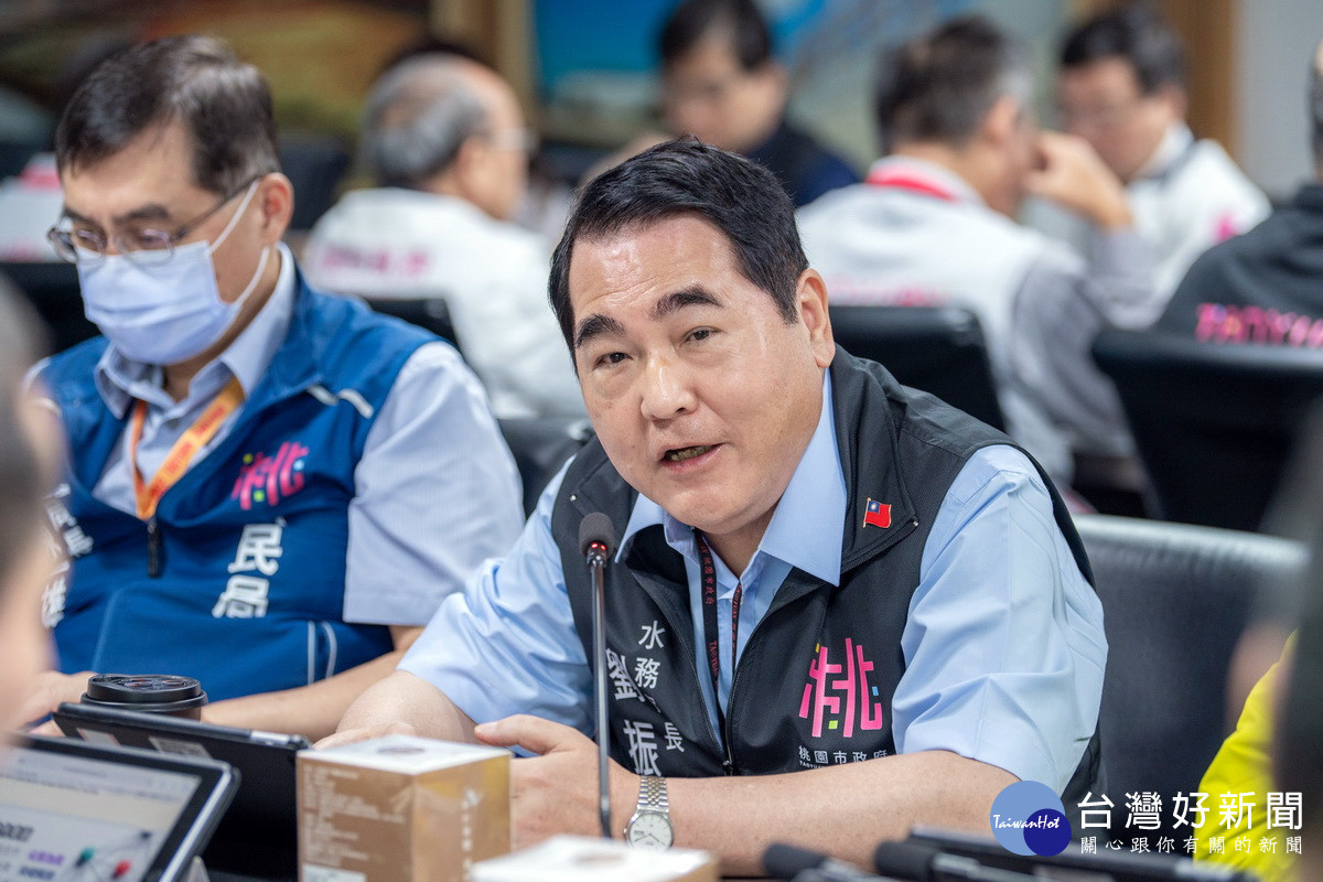 桃市府水務局長劉振宇說明水情。