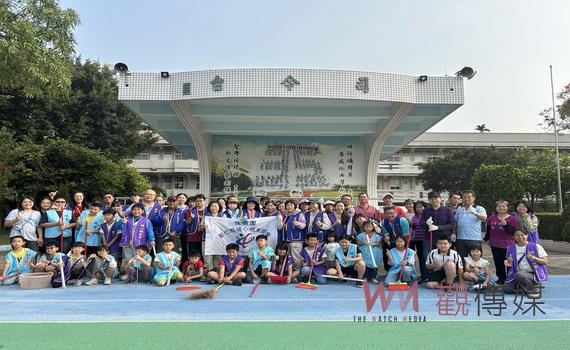 救國團埔心鄉團委會發起清淨家園 明聖國小校長張富凱帶著師生踴躍參與