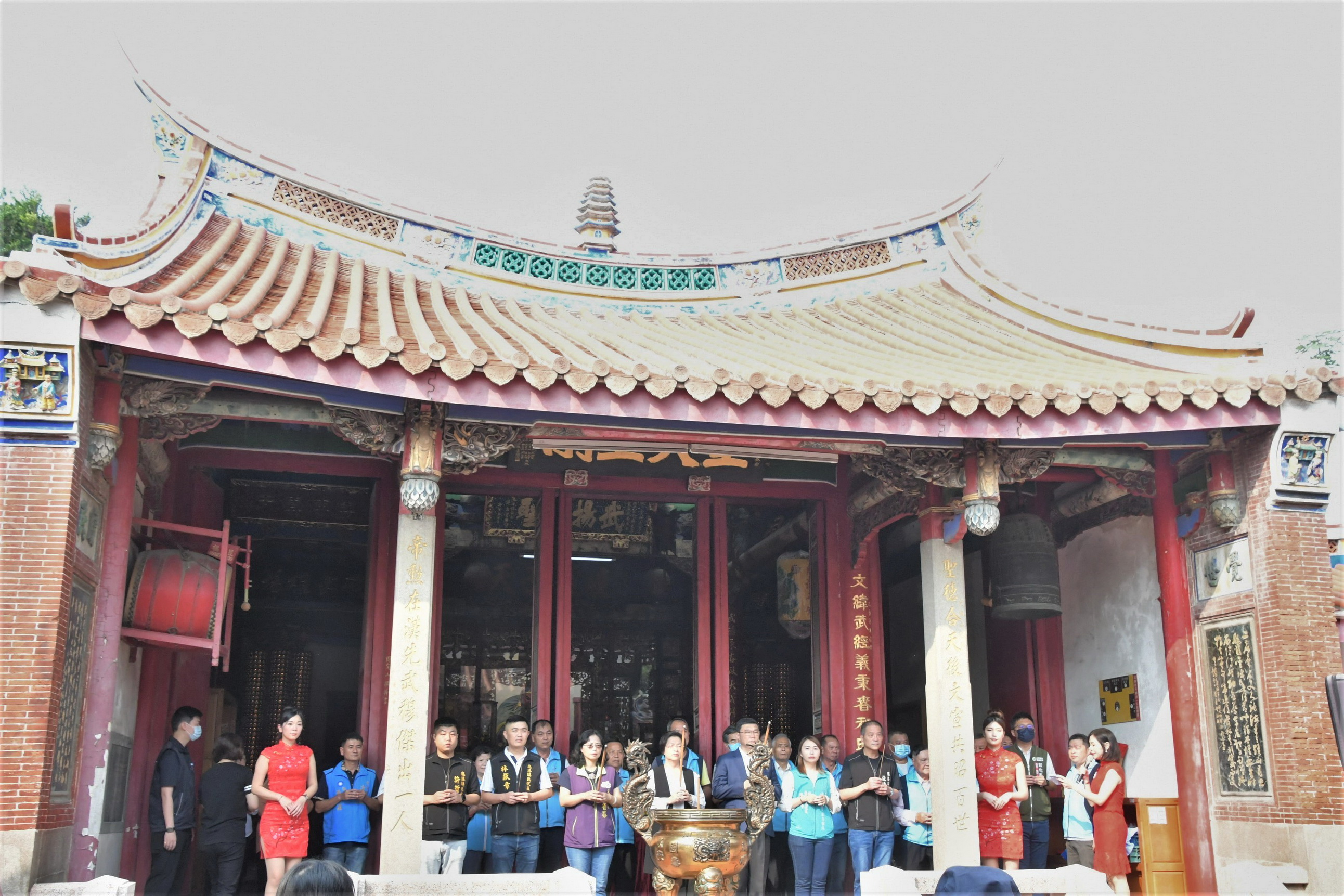 ▲縣定古蹟鹿港文武廟修復工程開工，將有效保存重要文化資產。（記者張溎壕攝）