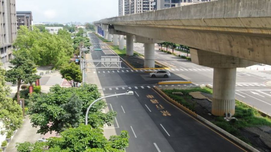桃園八德區建德路、興豐路捷運高架橋完工 全線道路開放通行