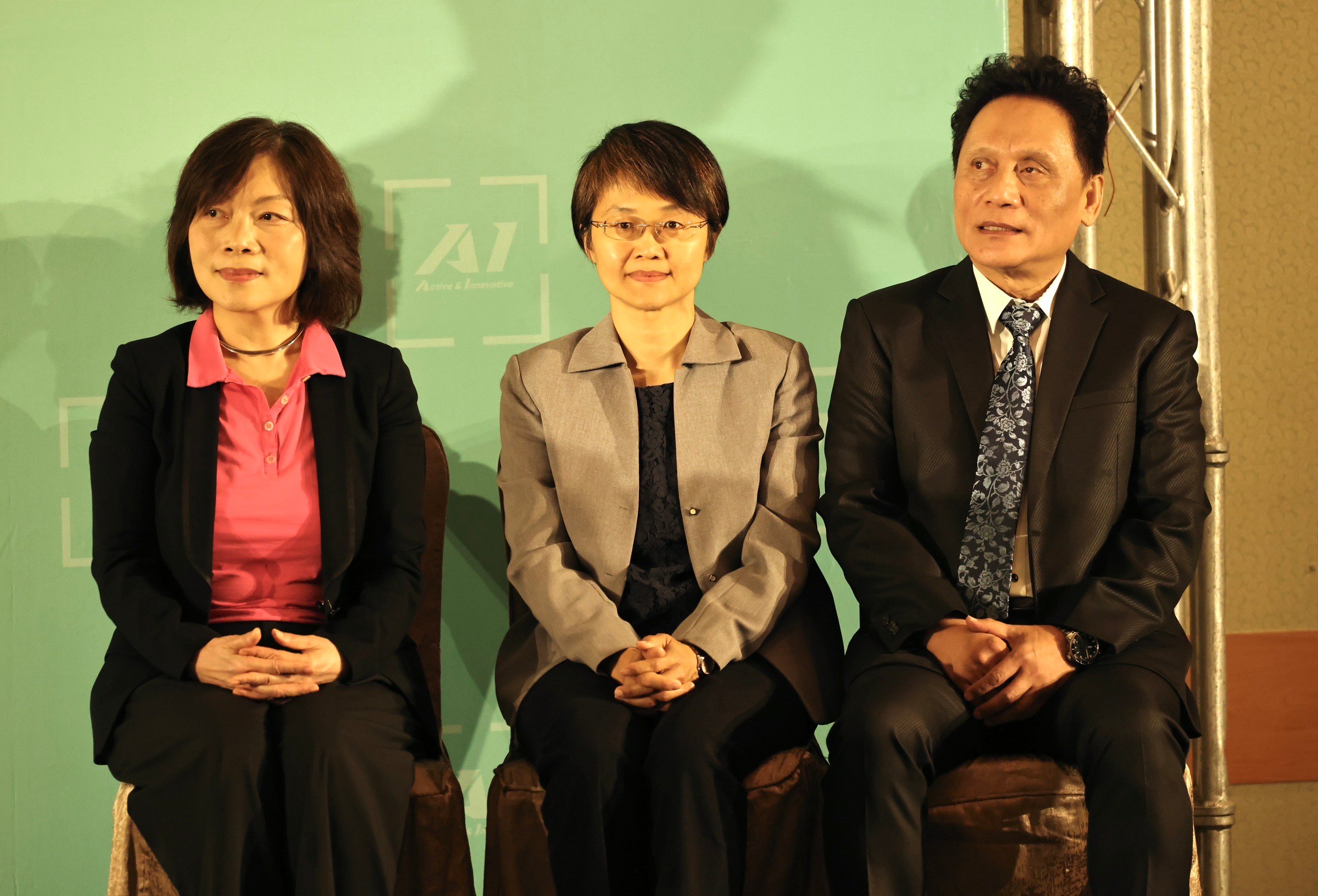 準客委會主委古秀妃曾對外否認入閣,19微笑北上參與發布會。林啟弘攝