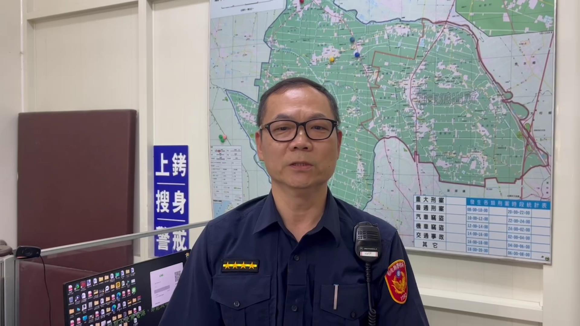 ▲溪湖警分局提醒宮廟應加裝監視系統，定期清點廟內財物，以免成為宵小覬覦目標。（記者張溎壕攝）