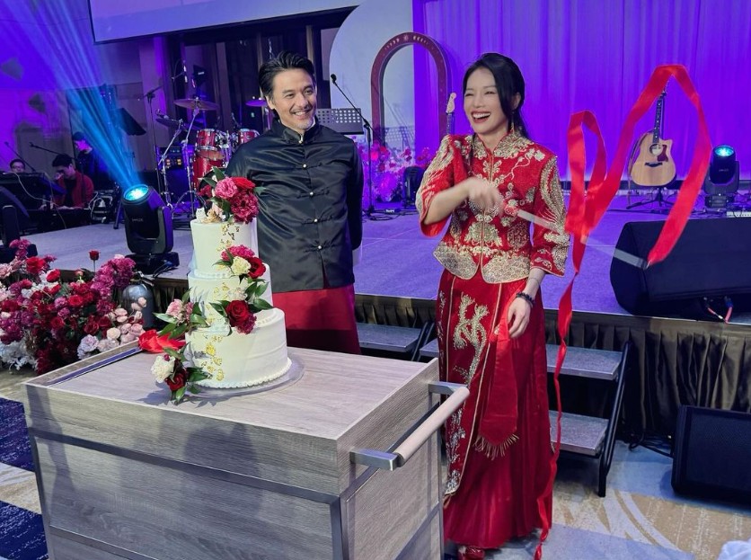 舒淇48歲生日穿婚服激吻馮德倫！甜喊：謝謝你的一切