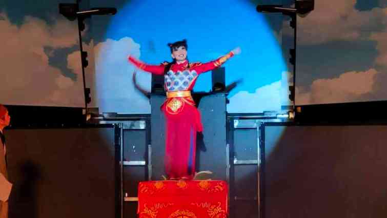 ▲唐美雲歌仔戲團演出《哪吒傳》劇碼。（彰化縣文化局提供）