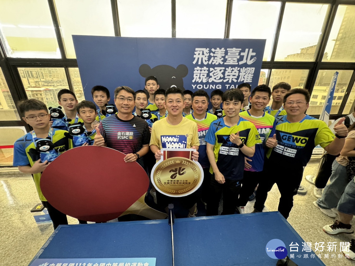 嘉義市南興國中勇奪全中運桌球團體賽銀牌，創嘉義市歷年最佳成績／嘉義市府提供