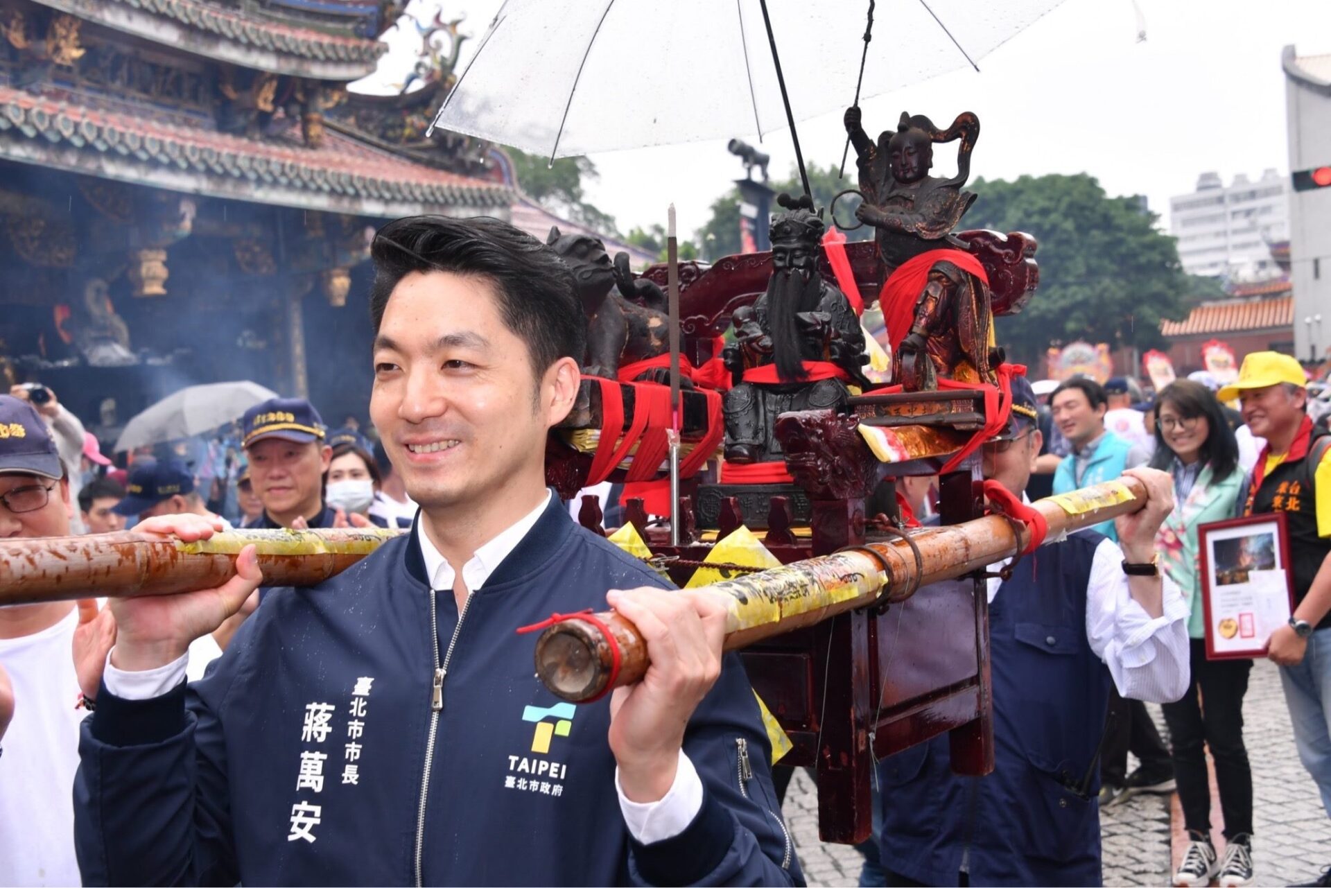 蔣萬安參加保生大帝遶境活動 祈願臺灣風調雨順、國泰民安