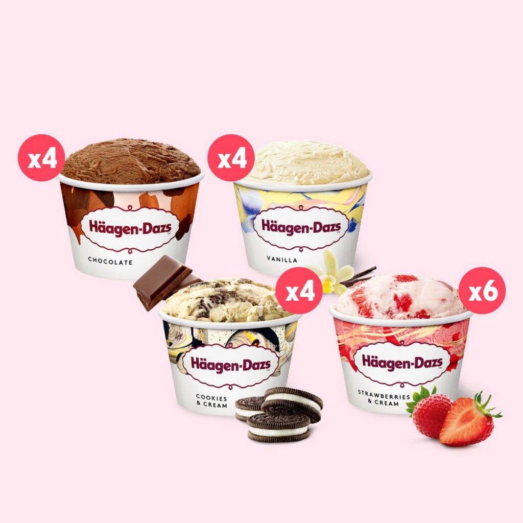 【Haagen-Dazs 哈根達斯】momo獨家 極致寵愛品脫4入組,4/19限定價799元