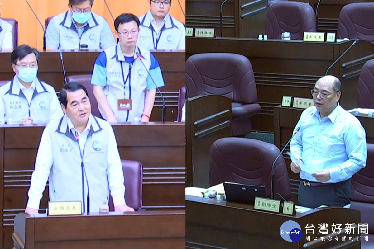加速南崁溪自行車道斷點縫合,桃園市議員劉勝全質詢水務局長劉振宇。<br /><br />