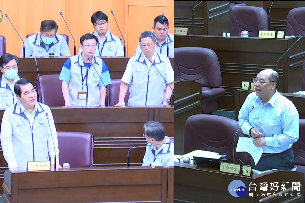 加速南崁溪自行車道斷點縫合,桃園市議員劉勝全質詢水務局長劉振宇。<br /><br />