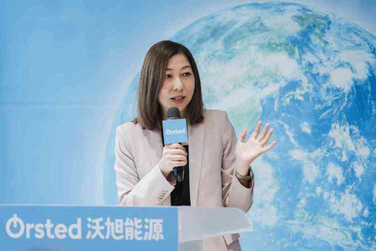 ▲沃旭台灣董事長汪欣潔表示，大彰化東南及西南第一階段離岸風場是台灣建置大規模風場的起點，也將帶藉此經驗，持續在台開發更多離岸風場。（沃旭能源提供）