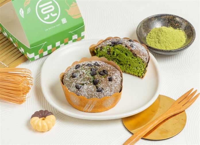 一〇八抹茶茶廊 濃抹茶可可瑪芬。(圖/Mister Donut提供)