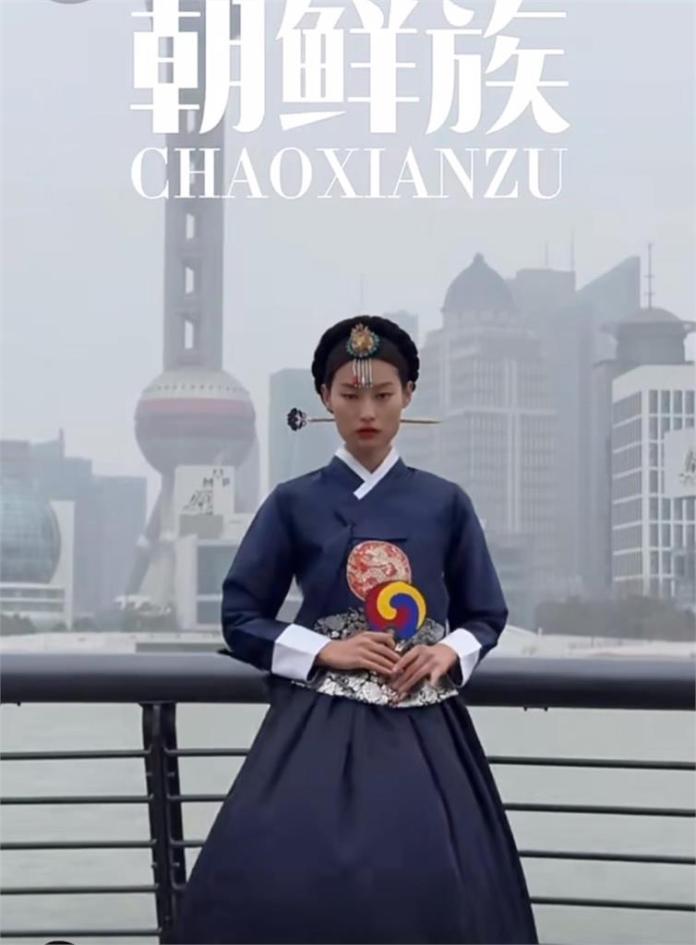 上海女模穿傳統韓服硬扯「看見中國美」!韓網狠酸:他們文革毀了自己