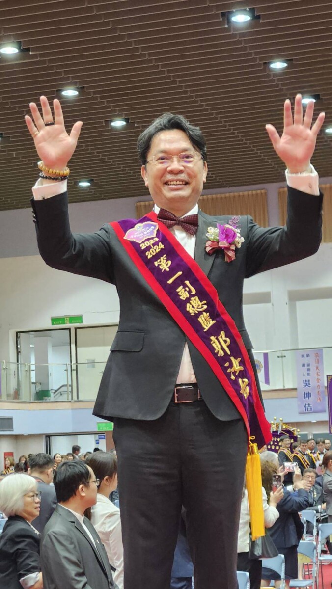 ▲郭汝台當選新總監感謝大家支持。