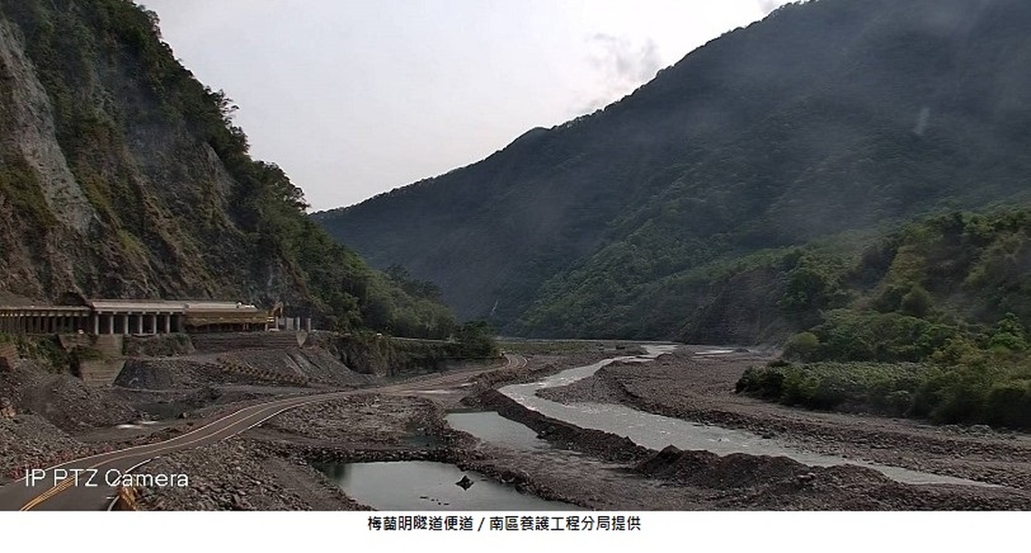 南橫公路梅蘭明隧道主線封閉 改回施工河床臨時通行便道通行