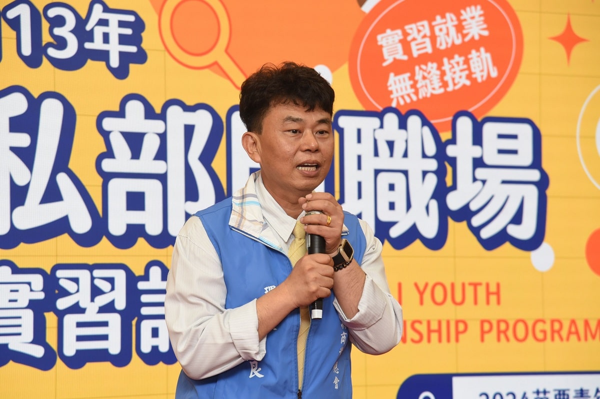 ▲商業會理事長陳國良致詞。