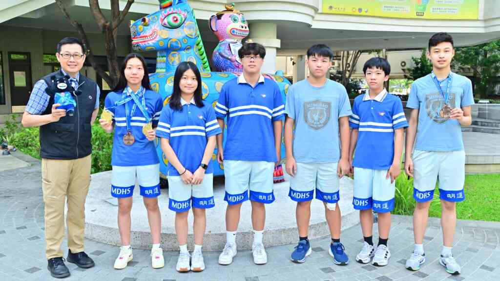 ▲113年全國中等學校運動會近日落幕,臺中明道中學在游泳、擊劍項目中,再次展獲好成績,共獲2金、1銀、2銅佳績。(記者林明佑翻攝)