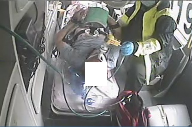 ▲急性心肌梗塞病患經急救後，從鬼門關前救回一命。（彰化縣消防局提供）