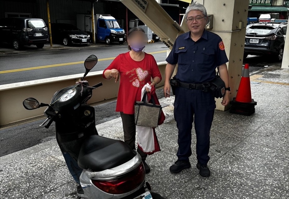 ▲圖說：林婦將「烏龍報失機車」騎回家，還沒撤銷失竊案前，又被警方光速尋獲 （圖／台中市政府提供）