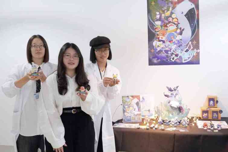 ▲大葉大學多媒體學程學生創作了12款海洋生物模型。（大葉大學提供）