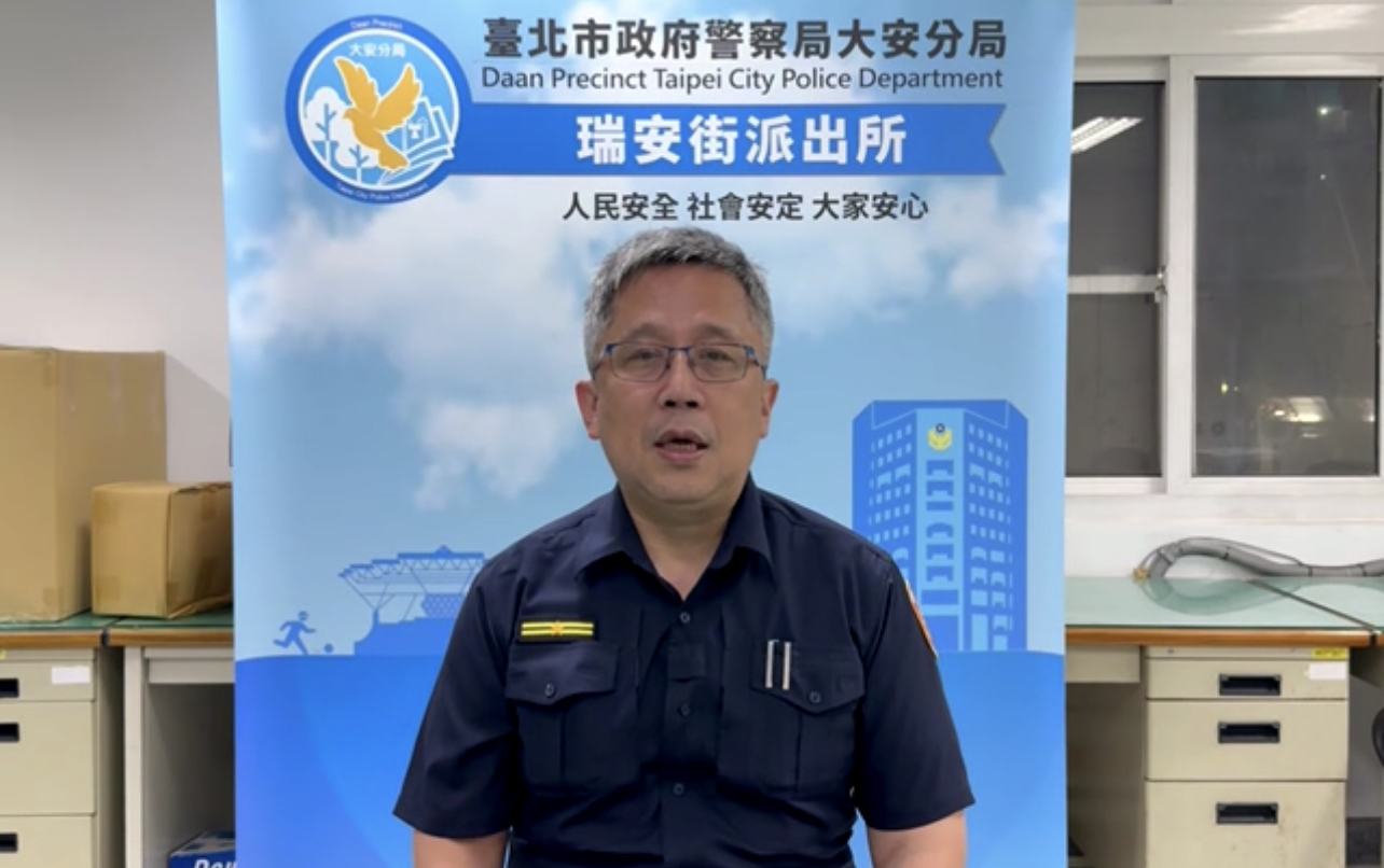 瑞安街派出所副所長林辛元說明。（記者徐煜勝翻攝）