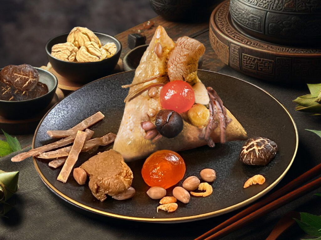 食材豐,料多實的八寶飄香粽。