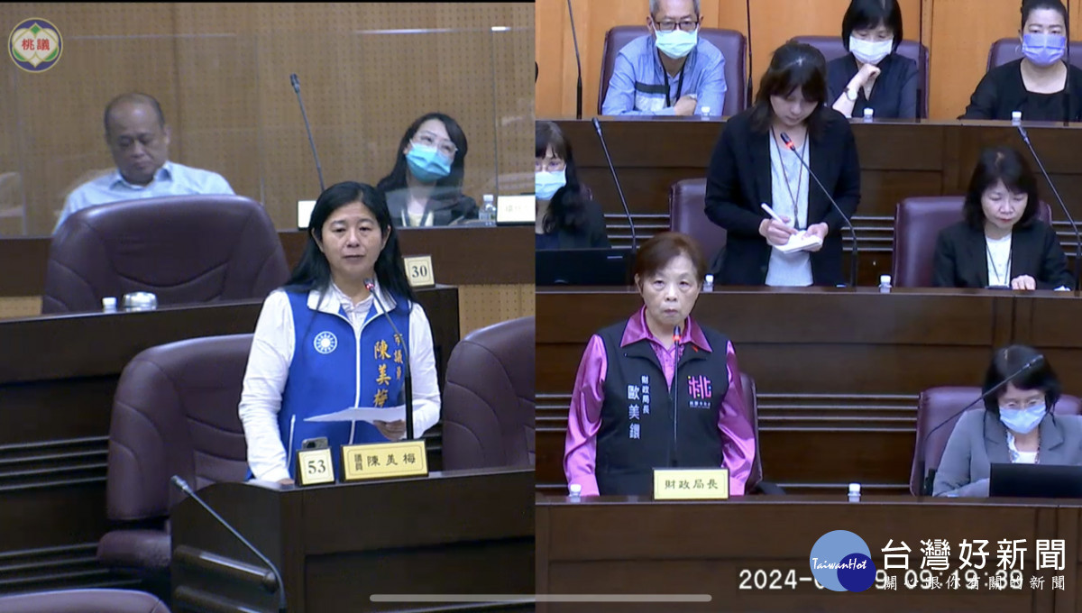 市議員陳美梅質詢。