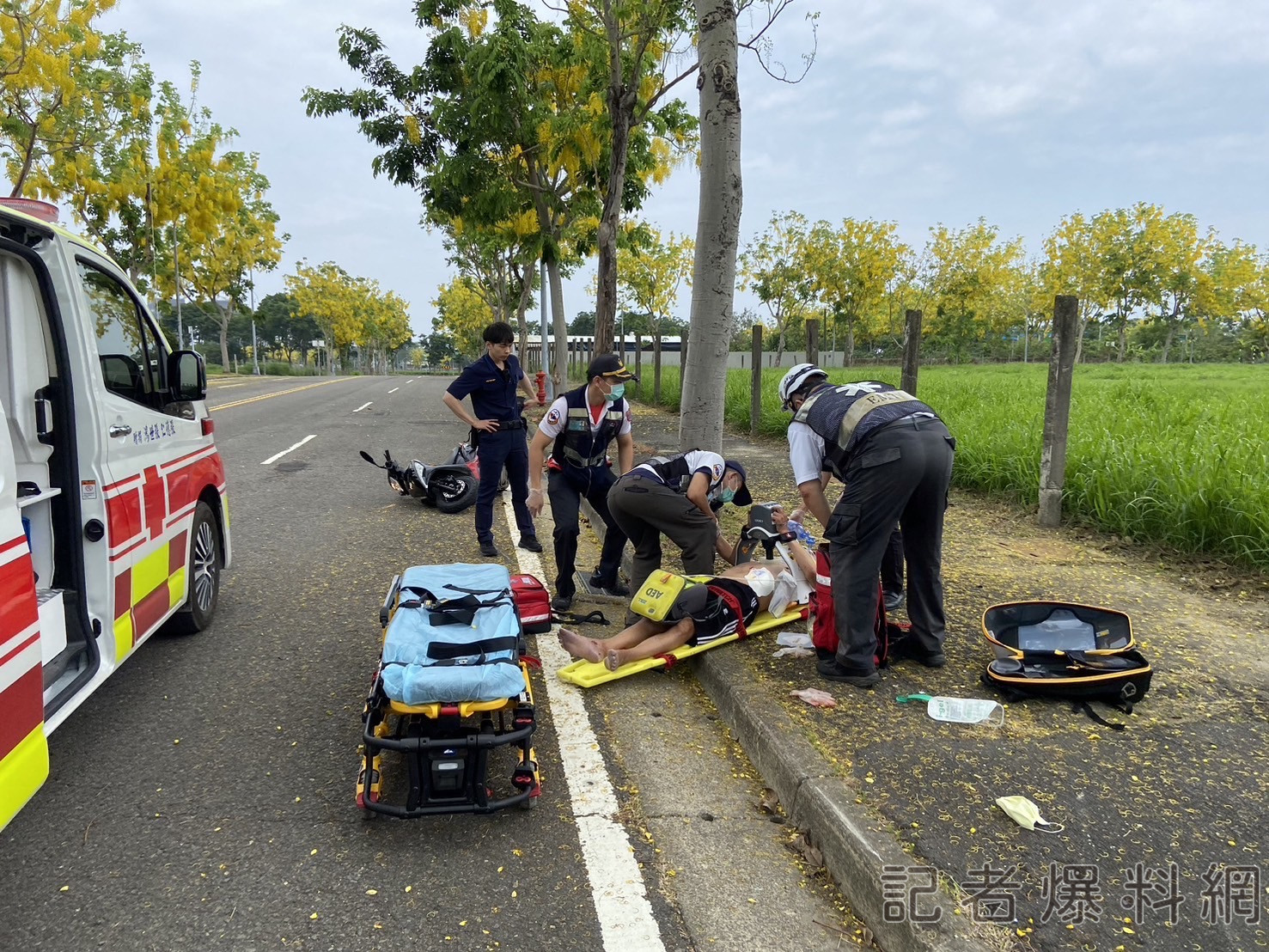 ▲陳男自撞路樹後身亡。（圖／民眾提供）