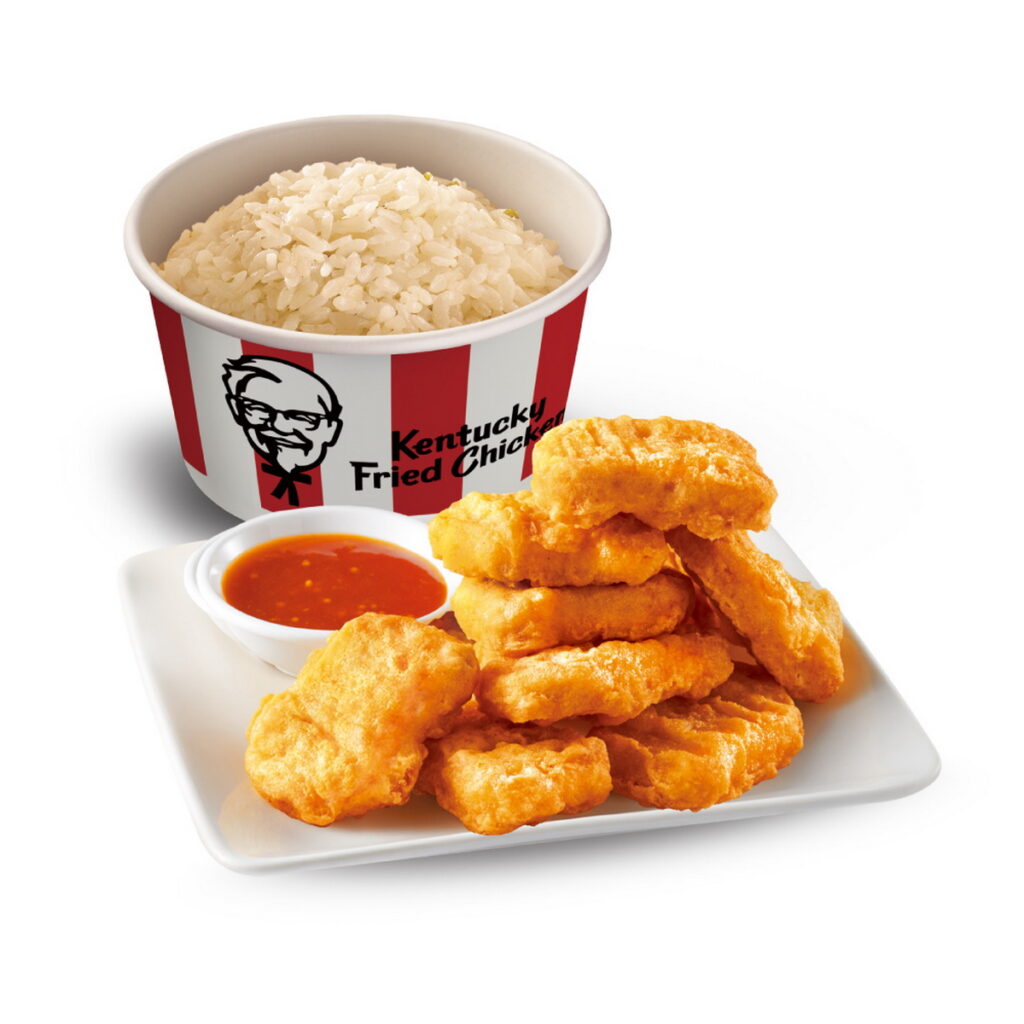 肯德基「$89超雞賞」A組合八塊上校雞塊搭配B組合美味雞汁風味飯。