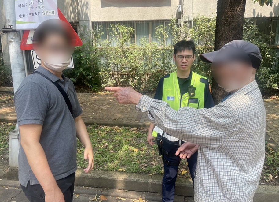 ▲圖說:父親二度走失都遇上同一位員警,兒子對於警方協助十分感激 (圖/台中市政府提供)