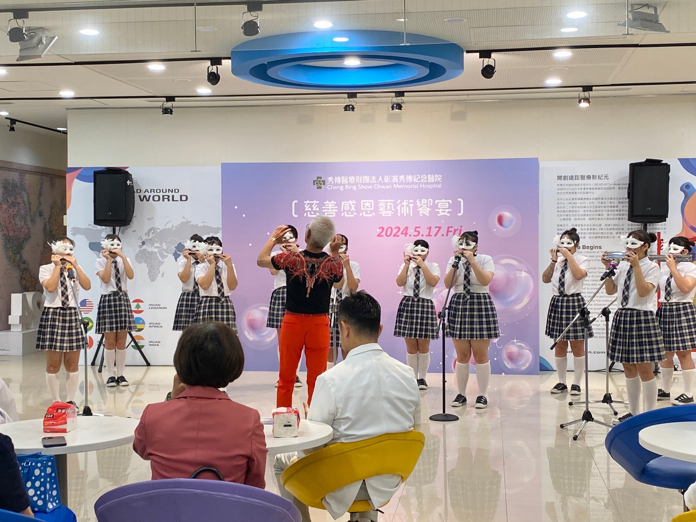 ▲勵志中學口琴隊精彩表演。（記者張溎壕攝）