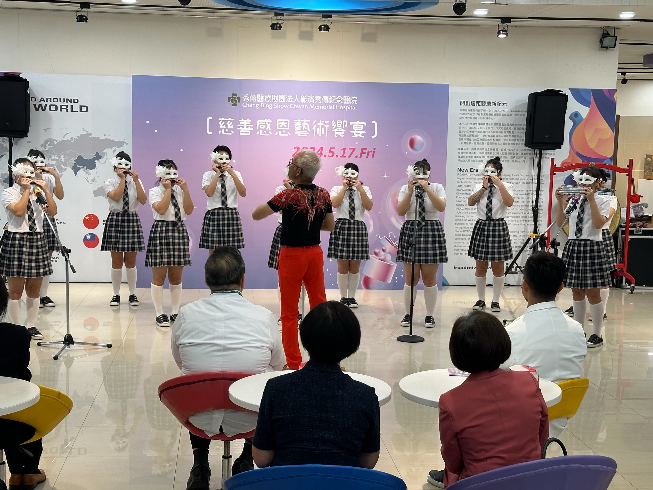 ▲勵志中學口琴隊精彩表演。（記者張溎壕攝）