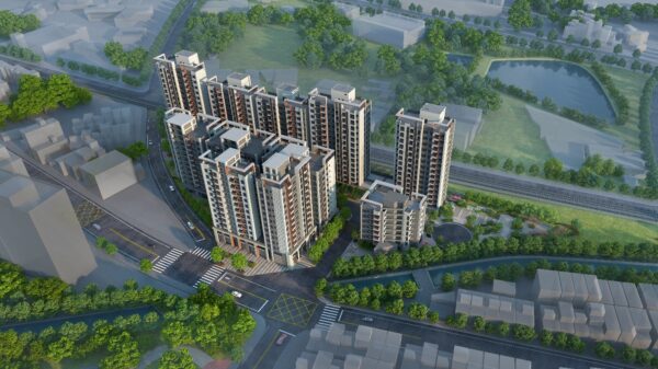 楊梅房市近年持續磁吸周邊外溢人口,不僅住家產品搶手,造鎮社區的1樓店面因具有更佳保值性與潛在投報,成為不少置產族的首選。(圖/業者提供)