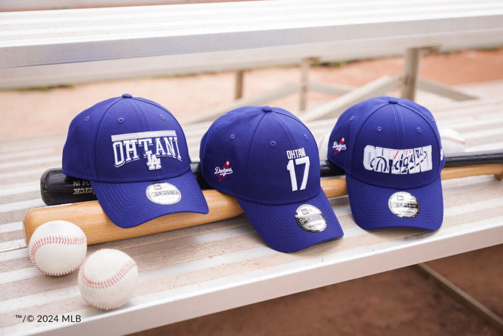 「MLB PLAYER24」系列其中3款為當紅炸子雞,洛杉磯道奇背號17的大谷翔平Shohei Otani帽款。