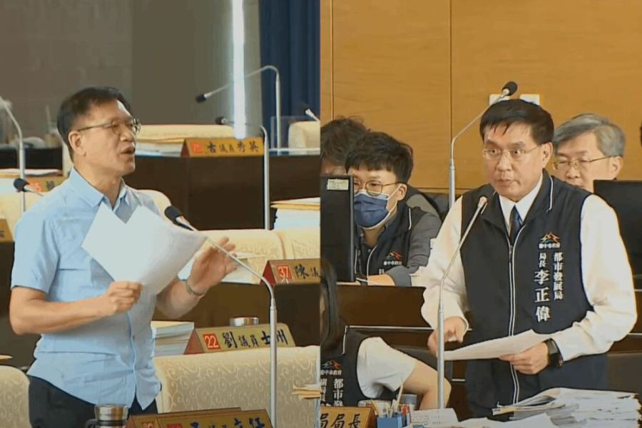 照片來源：台中市議會直播截圖