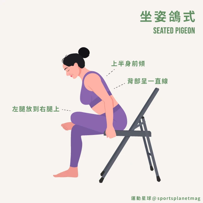 8. 坐姿鴿式(Seated Pigeon Pose)