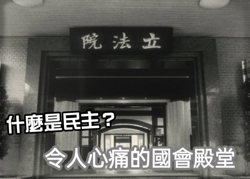 立委林岱樺以「什麼是民主?令人心痛的國會殿堂」表達沉痛的心境。(記者張欽翻攝)