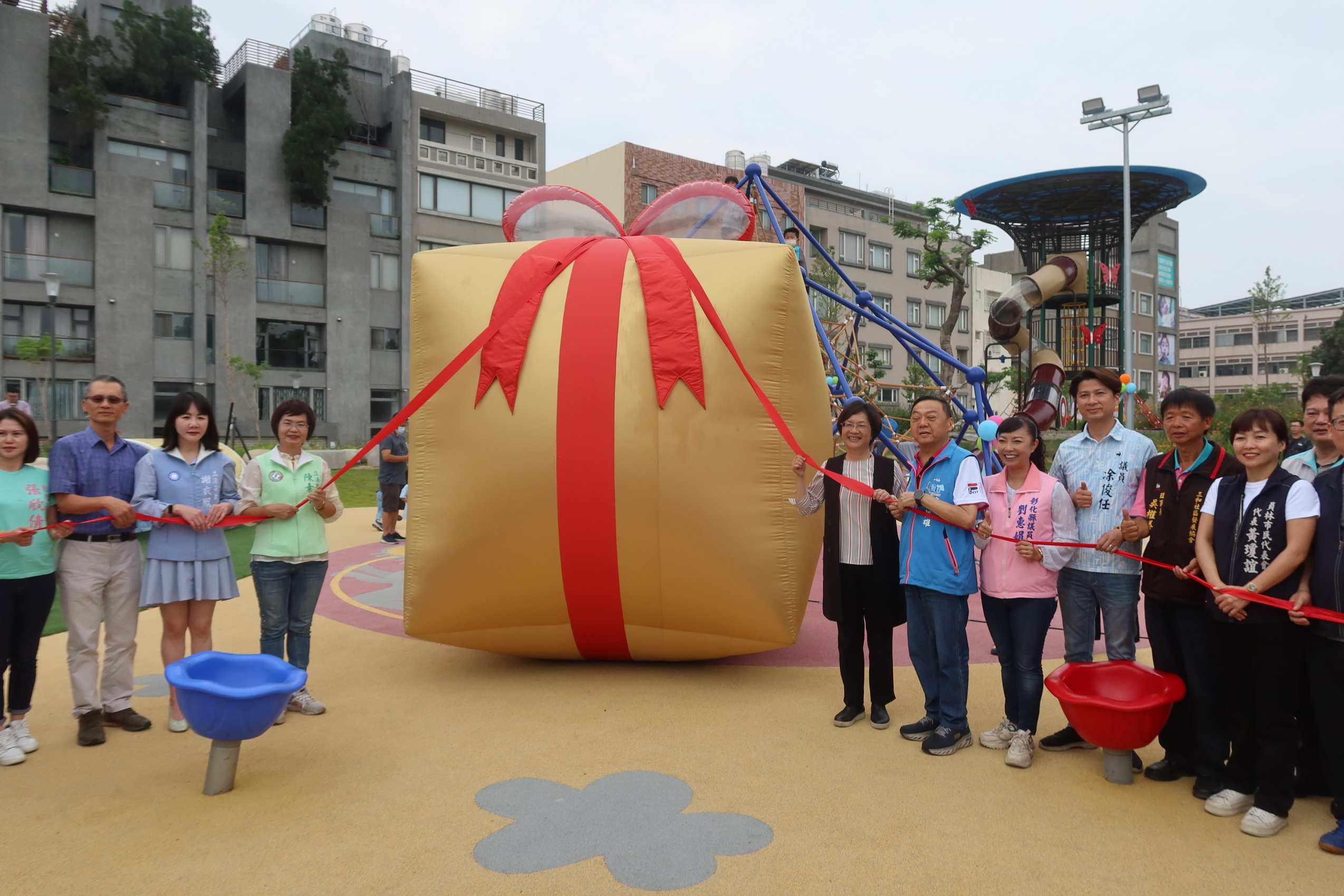 ▲員林市三和公園地下停車場及活動中心啟用典禮，提供給民眾遊憩、休閒運動及停車的新地標。（記者張溎壕攝）