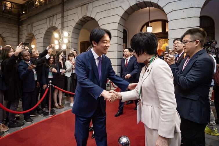 ▲賴清德出席第16任總統副總統就職典禮慶賀團外交部歡迎酒會。（ 總統府提供）
