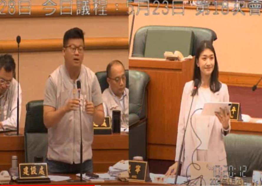 嘉義市議員戴寧批評建設處在長榮公園說明會後，允諾2個月內完成設計發包，但迄今仍無進度／陳致愷翻攝