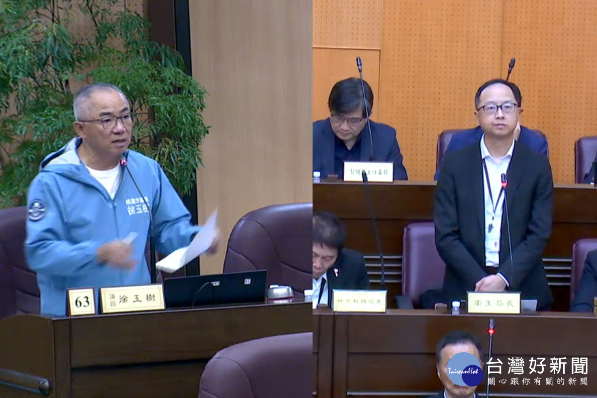 針對憂鬱症患者,桃園市議員徐玉樹質詢市府衛生局長劉宜廉。