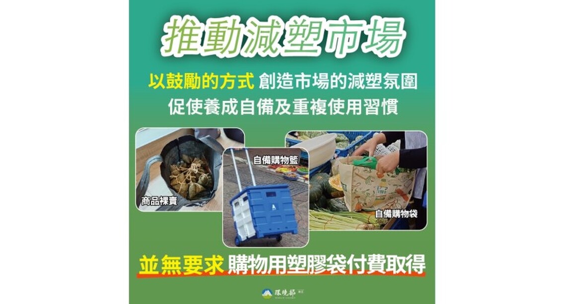 媒體報導「全台40處夜市、市場減塑7月起試辦」環境部回應並未推動須付費取得塑膠袋