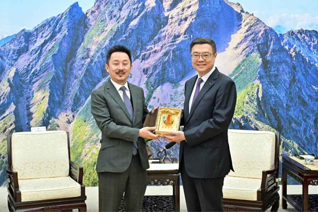 ▲行政院長卓榮泰接見北美洲臺灣商會聯合總會時表示,未來,政府為連結海內外力量,實現經濟日不落國願景。(新傳處提供)