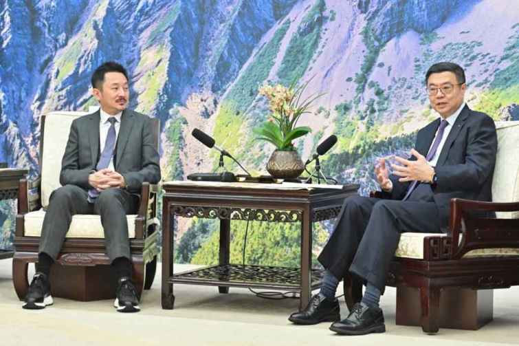 ▲行政院長卓榮泰接見北美洲臺灣商會聯合總會時表示，未來，政府為連結海內外力量，實現經濟日不落國願景。（新傳處提供）