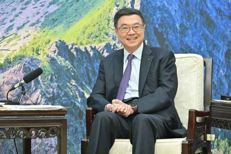 ▲行政院長卓榮泰接見北美洲臺灣商會聯合總會時表示，未來，政府為連結海內外力量，實現經濟日不落國願景。（新傳處提供）