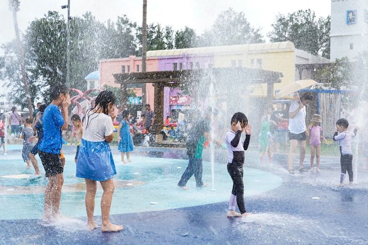 「東石海之夏」是小孩放電的好去處。 圖:嘉義縣文化觀光局/提供